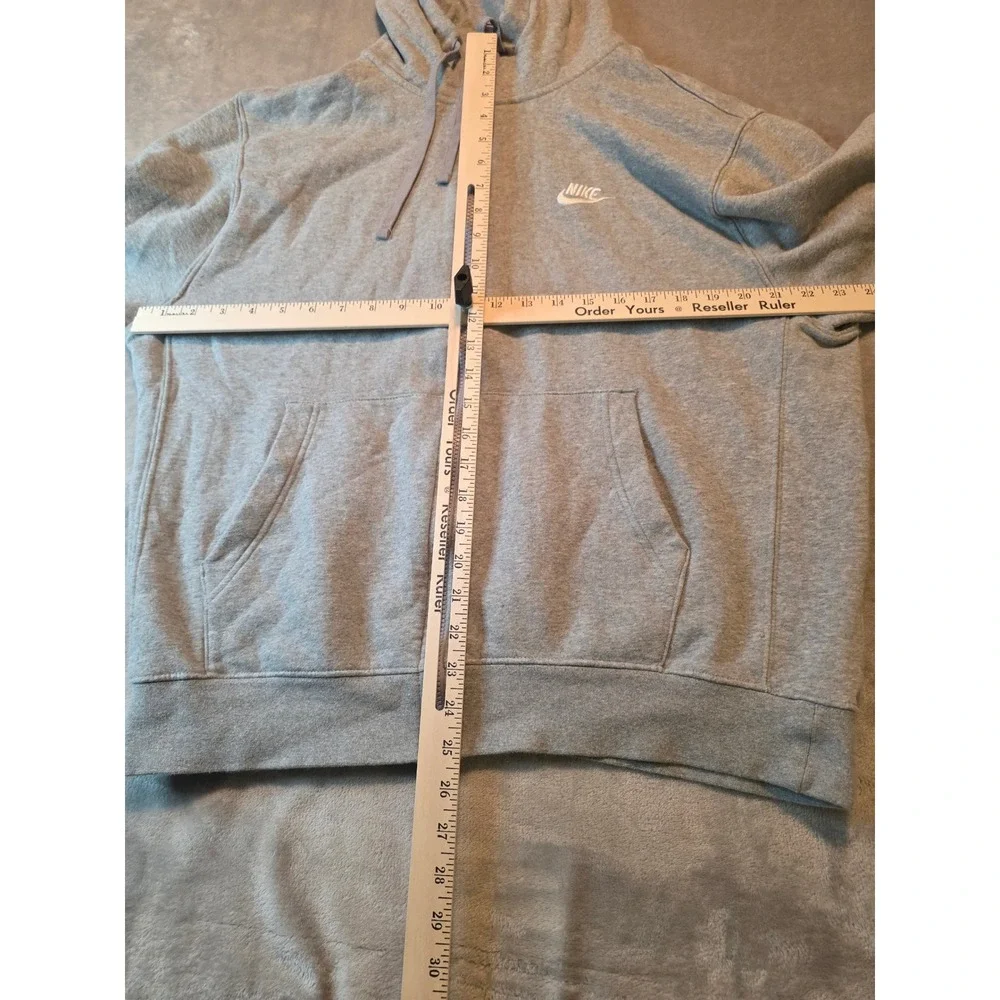 Nike Full Zip Hoodie Mens Large Gray Fleece Sportswear Activewear Casual